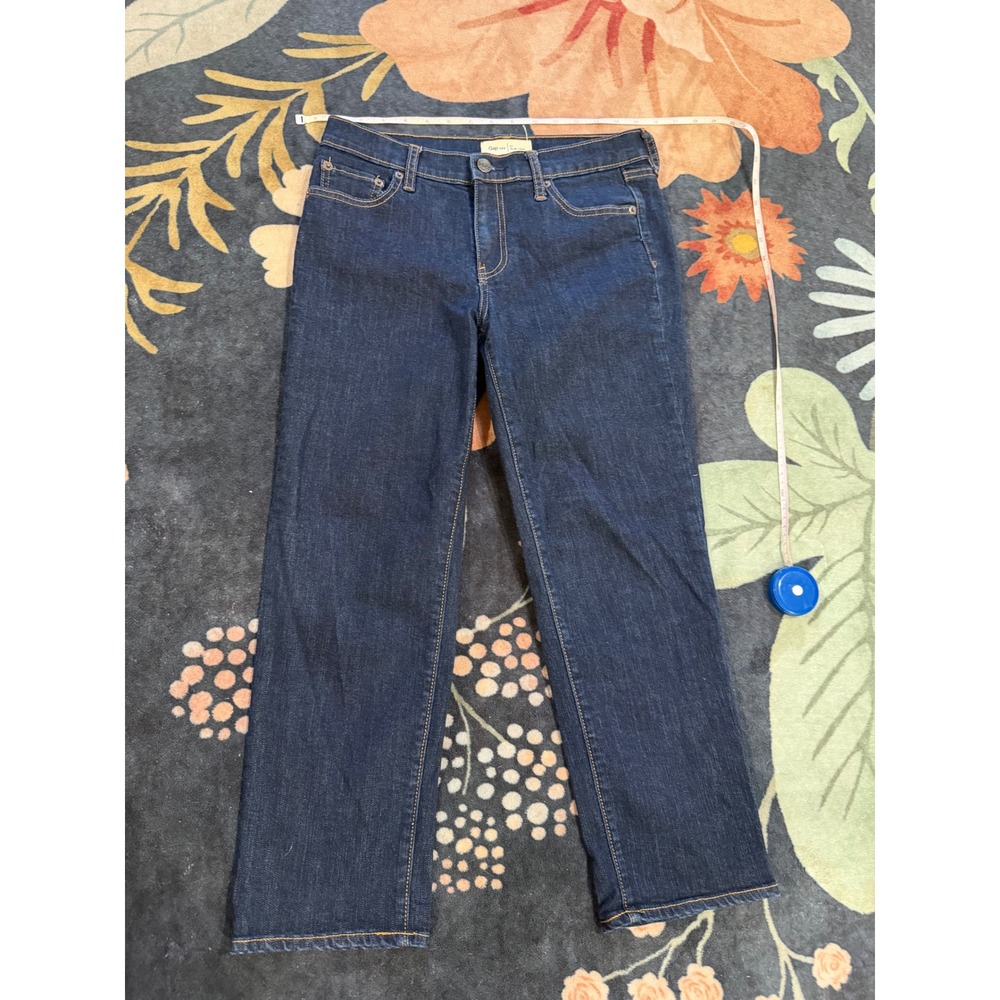 Gap 1969 Slim Crop Jeans Womens 27 Dark Wash Indigo Denim Mid Rise Pants